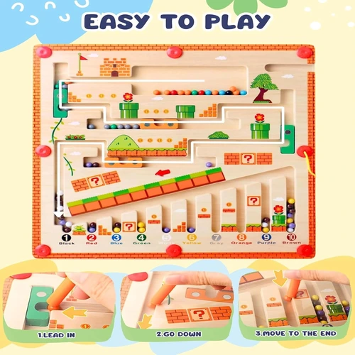 Magnetic Maze Ball Game Board