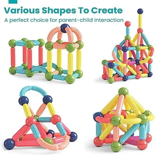 MagnaBuild Pro l3abati (2) MagnaBuild Pro – DIY Magnetic Building Sticks & Balls Set (STEM Creative Toy)
