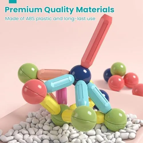 MagnaBuild Pro l3abati (3) MagnaBuild Pro – DIY Magnetic Building Sticks & Balls Set (STEM Creative Toy)