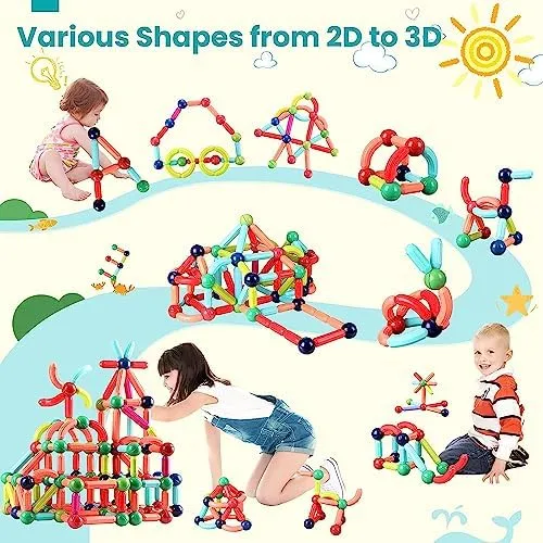 MagnaBuild Pro l3abati.jpg (5) MagnaBuild Pro – DIY Magnetic Building Sticks & Balls Set (STEM Creative Toy)